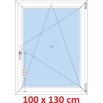 Okno Soft Plastové okno 100x130 cm, otevíravé a sklopné