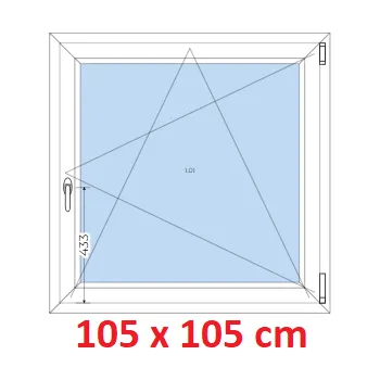 Okno Soft Plastové okno 105x105 cm, otevíravé a sklopné