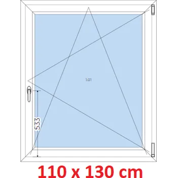 Okno Soft Plastové okno 110x130 cm, otevíravé a sklopné