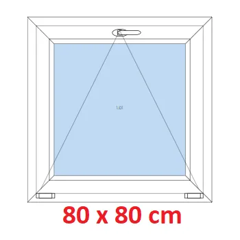 Okno Soft Plastové okno 80x80 cm, sklopné