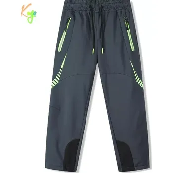 Dětská móda Dětské softshellové kalhoty zateplené Kugo HK9786 šedé