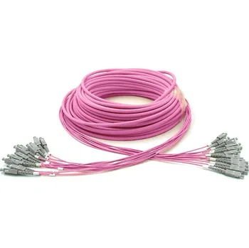 Síťový kabel XtendLan FO konektorovaný kabel LC-LC 40m 50/125, 12 vláken,LS0H, OM4, průměr 12.5mm, vývody 50 cm s průměrem 2mm
