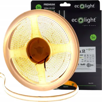 LED osvětlení LED pásek COB 24V, 1152 LED/m, 14W/m, 1750lm/m, neutrální bílá, 5 metrů
