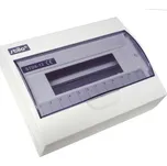 SEZ-CZ Rozvodnice nástěnná 12modulová vč.Din, svorka, IP30, transparentní dvířka, 200x256x95mm