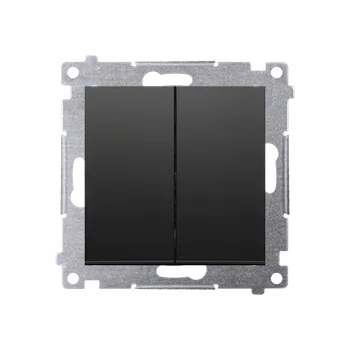 Elektrická zásuvka Spínač sériový (přístroj s krytem), řazení 5, Simon 54, barva černá matná metalizovaná