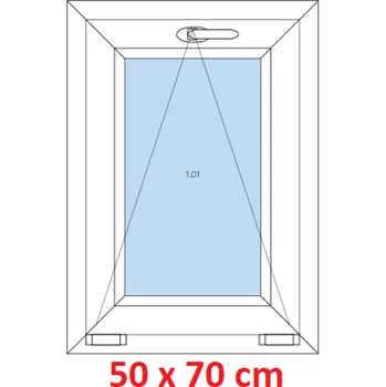 Okno Soft Plastové okno 50x70 cm, sklopné