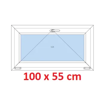 Okno Soft Plastové okno 100x55 cm, sklopné