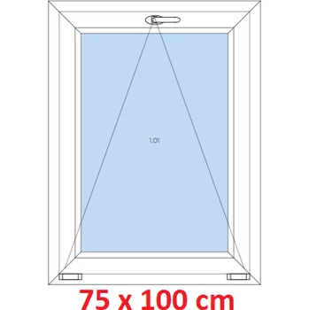 Okno Soft Plastové okno 75x100 cm, sklopné