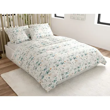 Povlečení Textilomanie Bavlněné povlečení Renforcé ELIVINE bílé 140 x 200, 70 x 90 cm knoflík