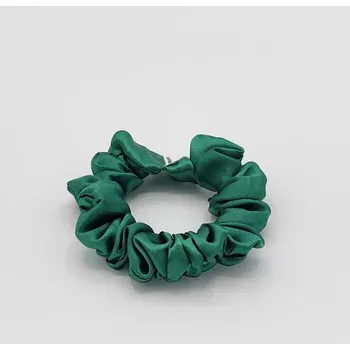 Saténová Scrunchie gumička zelená S