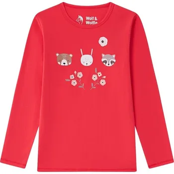 Dívčí tričko Dívčí triko Wolf & Wolfie S2541A malinové