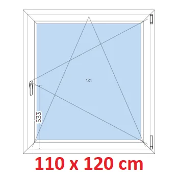 Okno Soft Plastové okno 110x120 cm, otevíravé a sklopné