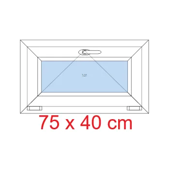 Okno Soft Plastové okno 75x40 cm, sklopné
