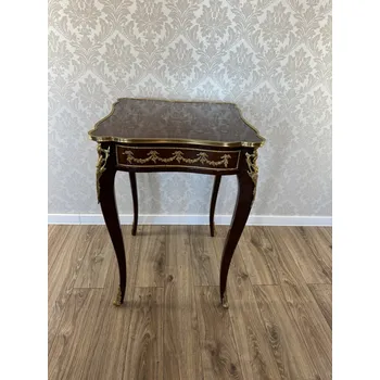 Konferenční stolek Starožitný rokokový odkládací stolek s intarzií a bronzovými aplikacemi, cena za ks