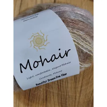 Příze Mohérová směsová pletací příze 4 ks béžová hnědá