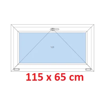 Okno Soft Plastové okno 115x65 cm, sklopné