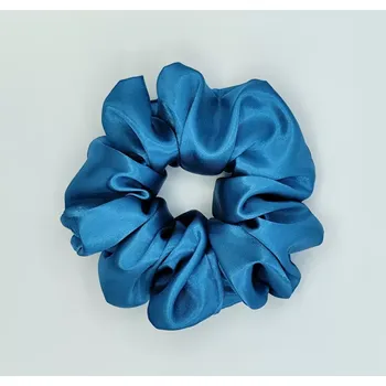 Saténová Scrunchie gumička petrolej XXL