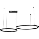IMMAX NEO FINO NEW SMART závěsné svítidlo 2 kruhy, 60+80cm, 93W, černé, Zigbee 3.0, TUYA