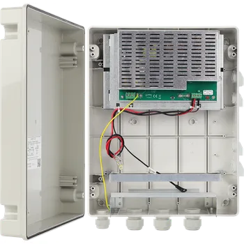 Napájecí zdroj pro osvětlení PULSAR K. Bogusz sp.j. SWBH-120 Power supply system for PoE switches with battery backup, 52VDC/2x12A/120W, IP44