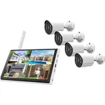 TRX Innotronik ICS-WKM10MA04 Bezpečnostní Venkovní wi-fi NVR kit 4ks 3MPix kamer + LCD displej 10,1"