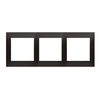 Elektrická zásuvka Rámeček 3 násobný, metalizovaný, Simon 54, barva antracitová metalizovaná