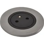 Zapuštěná zásuvka INCARA Disq 60, 1x 250V Surface, kabel 2m, barva černá, kroužek kovový