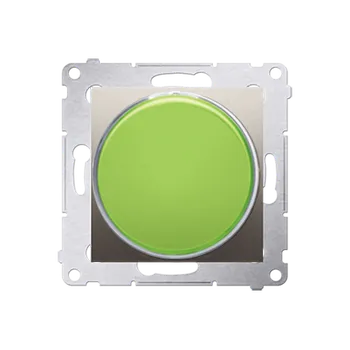 Elektrická zásuvka Signalizátor světelný LED (přístroj s krytem), zelené světlo, Simon 54, barva zlatá metalizovaná