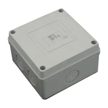 Elektrická zásuvka SEZ DK Krabicová rozvodka + svorka IP65, PVC, 89x89x52,5mm, 4xPg13