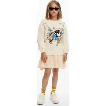 Dámská móda Dětské bavlněné šaty Desigual 25SGVK22 béžová 80X, vel. 164