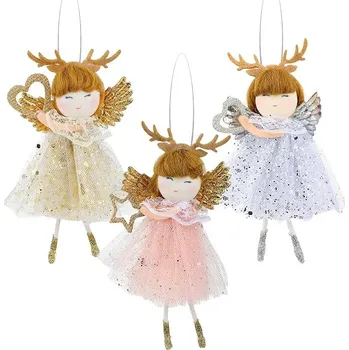 Vánoční dekorace Holres vánoční ozdoby andělé 3 ks