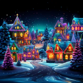 Látkový panel - Zimní městečko - ZIM-43 Velikost: 25x25cm, Materiál: Kočárkovina