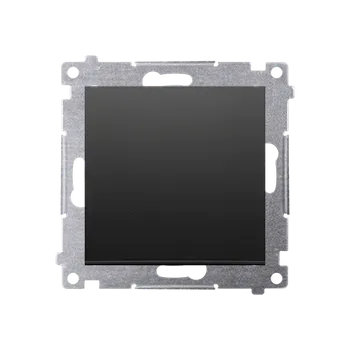 Elektrická zásuvka Spínač jednopólový (přístroj s krytem), řazení 1, Simon 54, barva černá matná metalizovaná