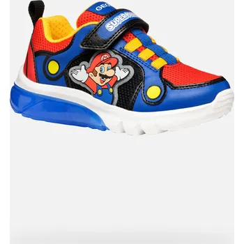 Dětská móda Modré chlapecké tenisky Geox Ciberdron - Kluci GEOX černá | modrá | bílá | červená | vícebarevná 3417434