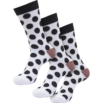 Pánské oblečení Ponožky Basic Polka Dot 3-Pack bílé/černé Urban Classics šedá 2914485