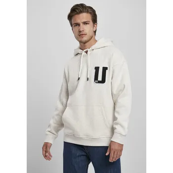 Pánská mikina Oversized Frottee Patch Hoody světle šedá Urban Classics šedá 2543195