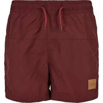 Pánské plavky Chlapecké Block Swim Shorts cherry Urban Classics tmavě červená 2545944