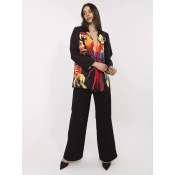 Černá dámská bunda s barevným potiskem