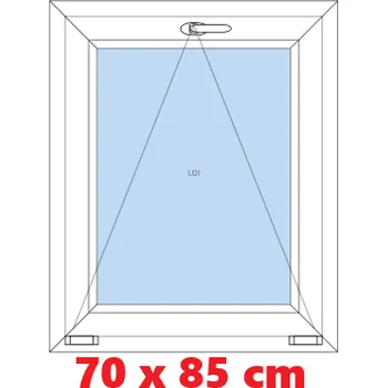 Okno Soft Plastové okno 70x85 cm, sklopné