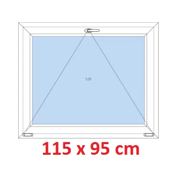 Okno Soft Plastové okno 115x95 cm, sklopné