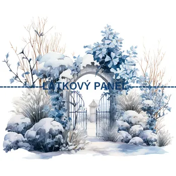 Látkový panel - Zimní krajinka - ZIM-48 Velikost: 30x30cm, Materiál: Bavlna