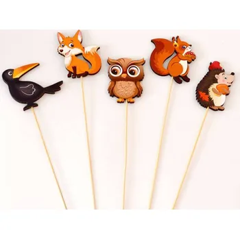 Zápich dřevěné dekorace - PODZIMNÍ ZVÍŘÁTKA - LIŠTIČKA
