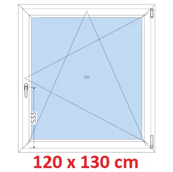 Okno Soft Plastové okno 120x130 cm, otevíravé a sklopné