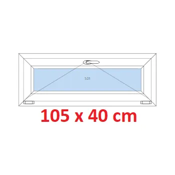 Okno Soft Plastové okno 105x40 cm, sklopné