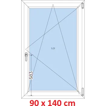 Okno Soft Plastové okno 90x140 cm, otevíravé a sklopné
