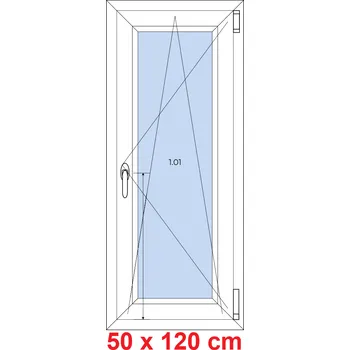 Okno Soft Plastové okno 50x120 cm, otevíravé a sklopné