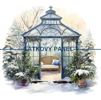 Látkový panel - Zimní krajinka - ZIM-45 Velikost: 30x30cm, Materiál: Úplet