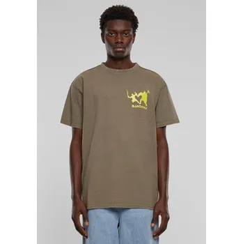 Pánské tričko Pánské trčiko Ultraprovocateur Acid Heavy Oversize tričko - tmavá khaki Mister Tee hnědá 2562037