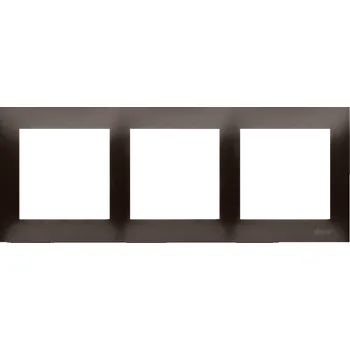 Elektrická zásuvka Rámeček 3 násobný, pro krabice do sádrokartonu, Simon 54, barva hnědá metalizovaná