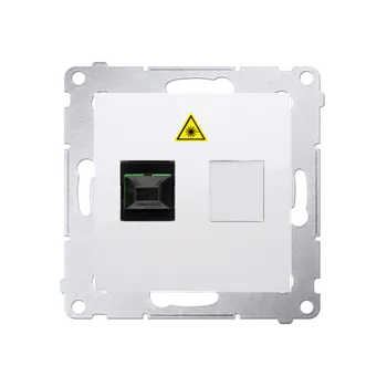 Elektrická zásuvka Zásuvka optická 1 násobná SC/APC (přístroj s krytem), Simon 54, barva bílá