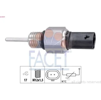 Čidlo automobilu Čidlo, teplota výfukových plynů FACET 22.0259